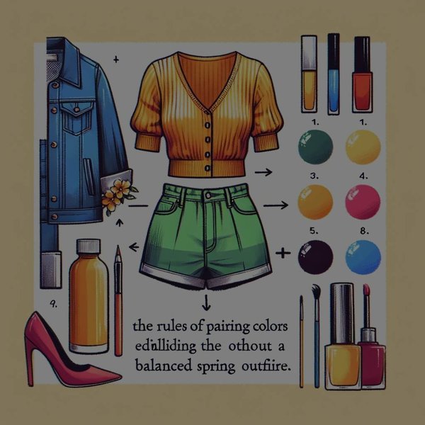 Quelles sont les règles pour associer des couleurs vives dans une tenue printanière équilibrée ?